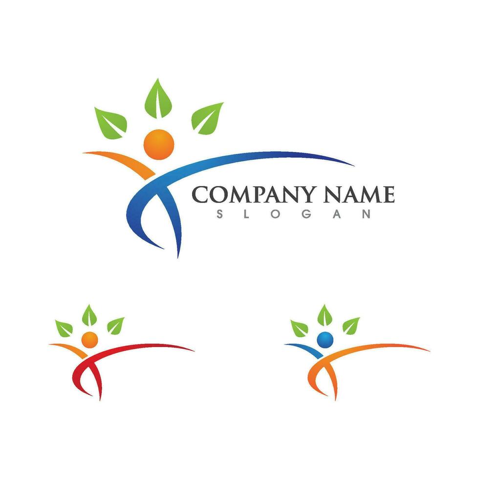 Human character logo sign vector