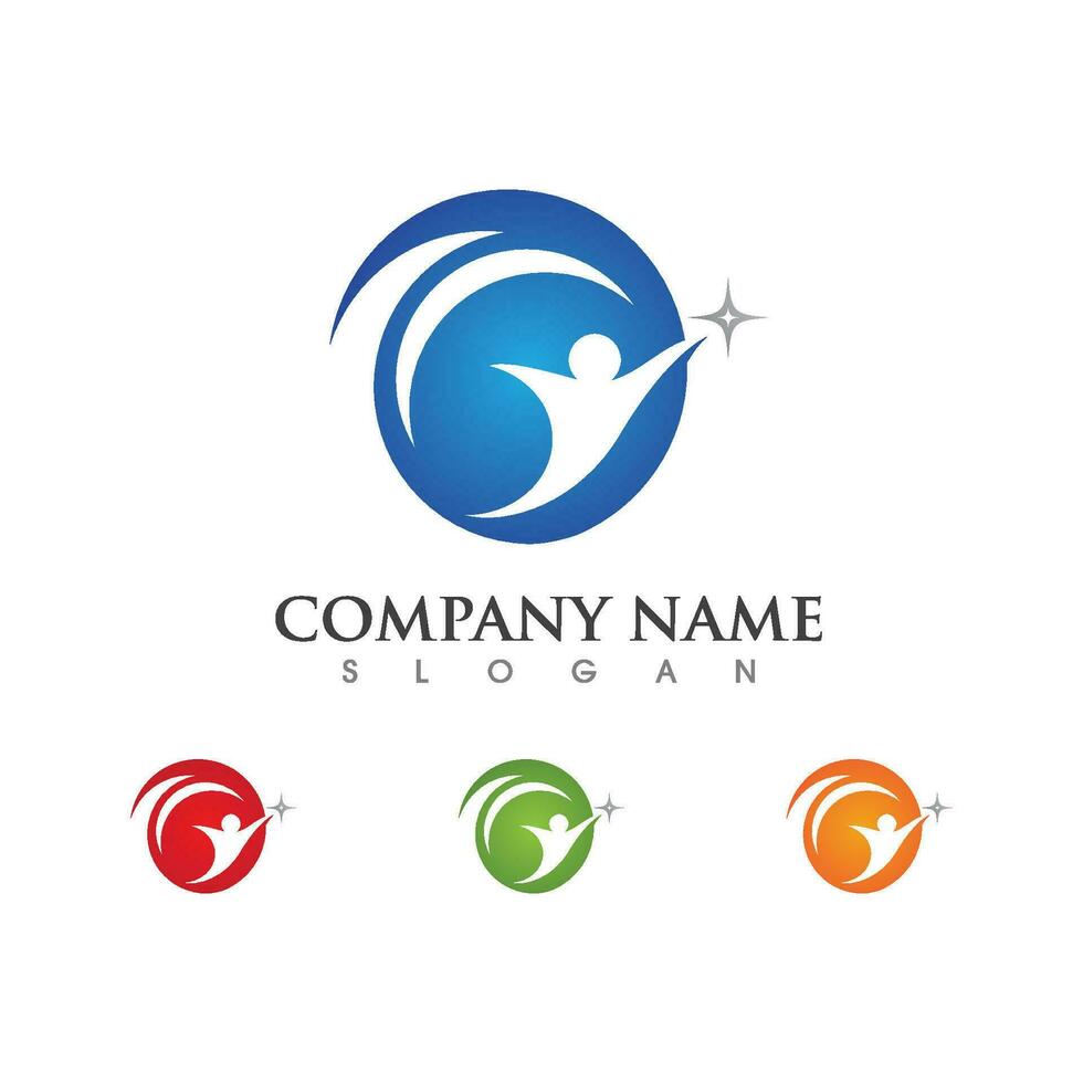 Human character logo sign vector