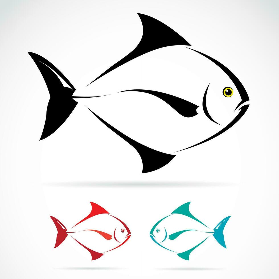 Vector of fish on white background. Easy editable layered vector illustration. Underwater animals.