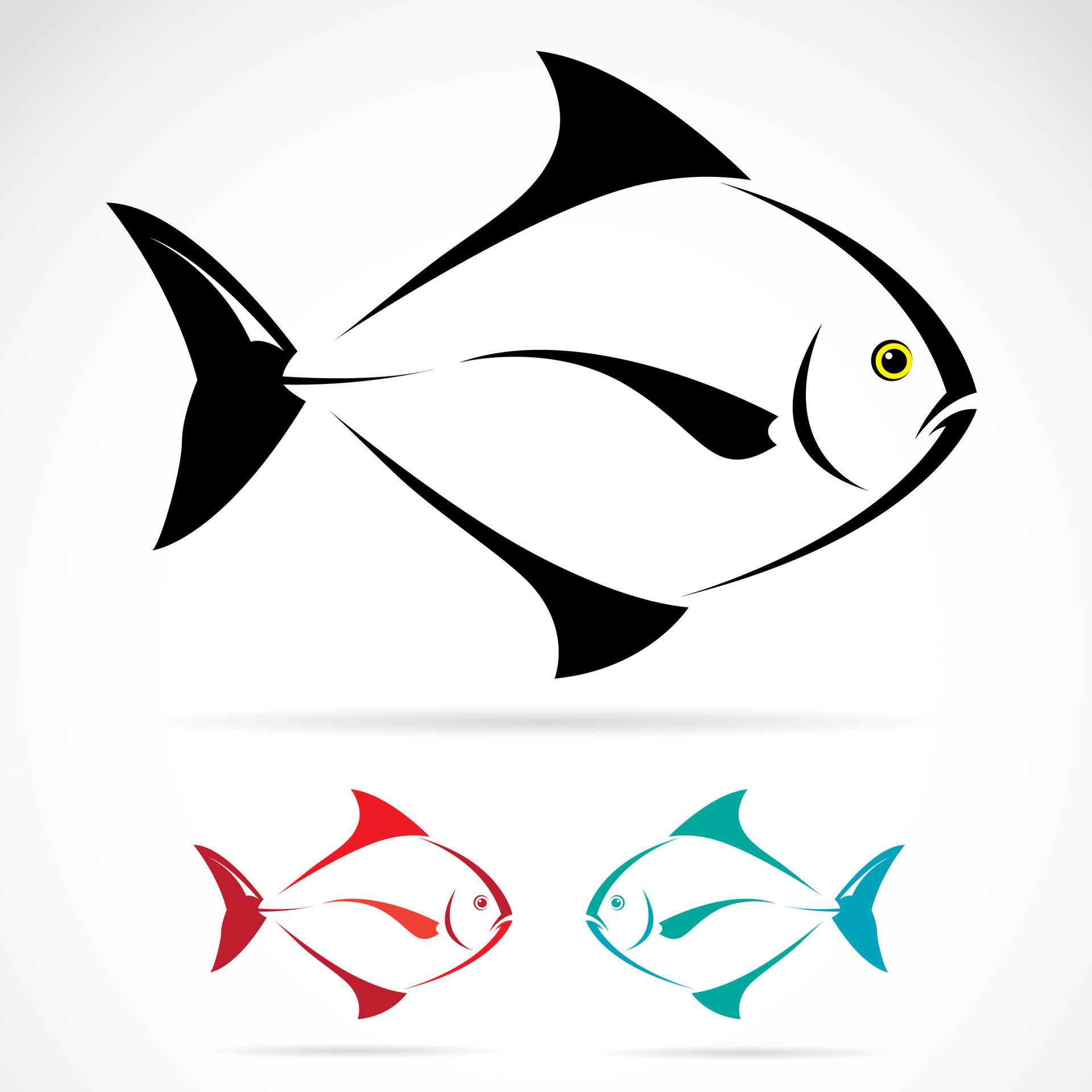 Vector of fish on white background. Easy editable layered vector