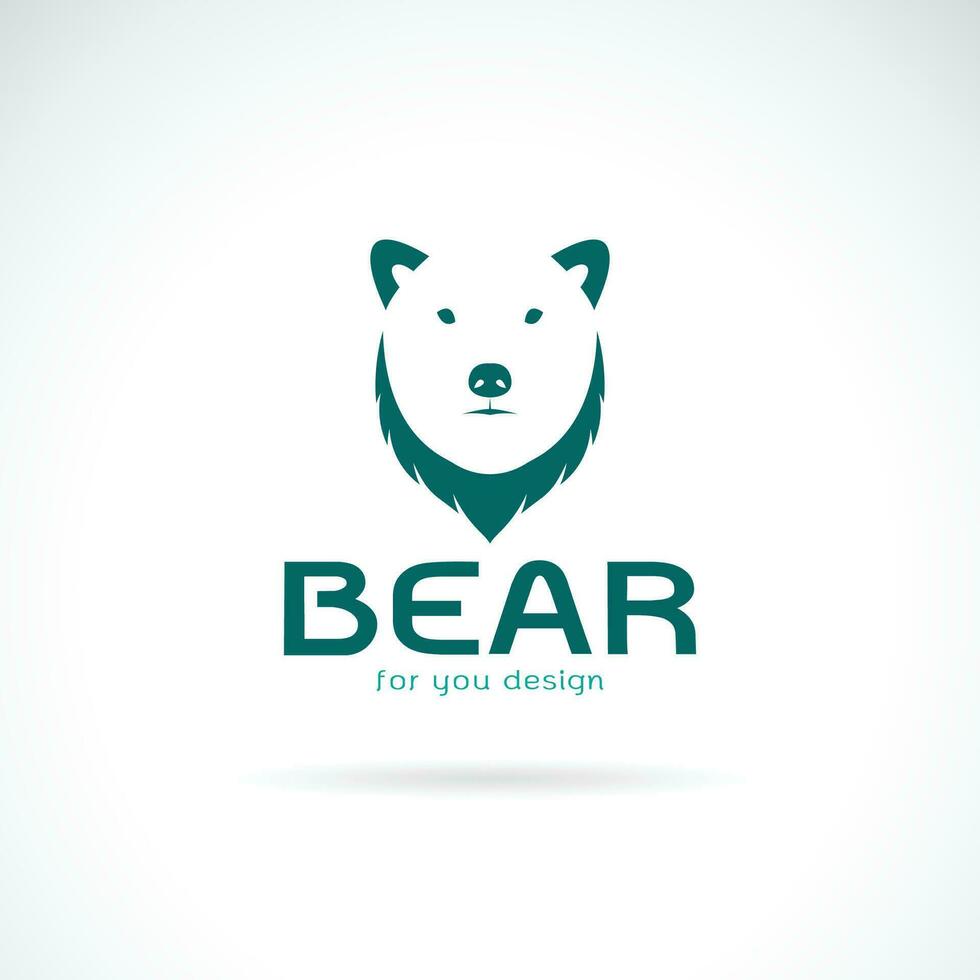 vector de oso cabeza diseño y el letras en blanco antecedentes. salvaje animales fácil editable en capas vector ilustración.