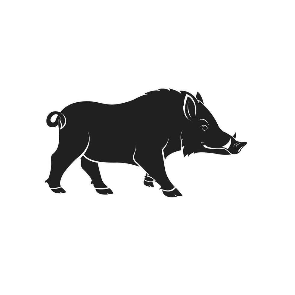 Vector of boar design on white background. Wild Animals. Easy editable layered vector illustration.