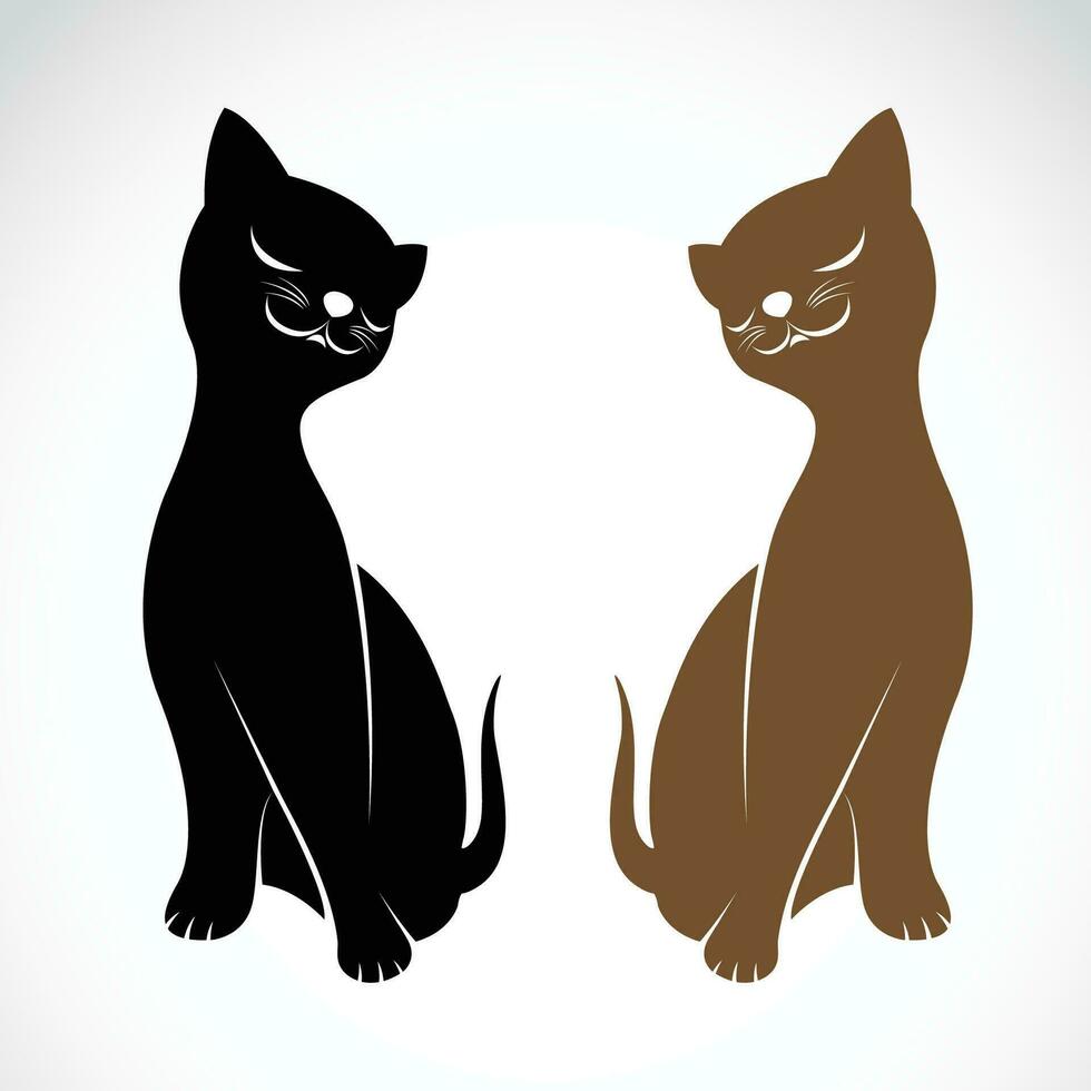 Vector of cat on white background. Pet. Animal.