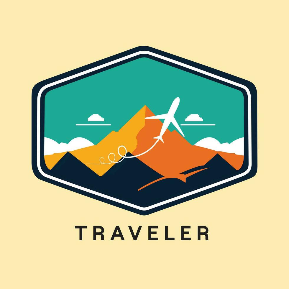 modern travel agency logo illustration. vector