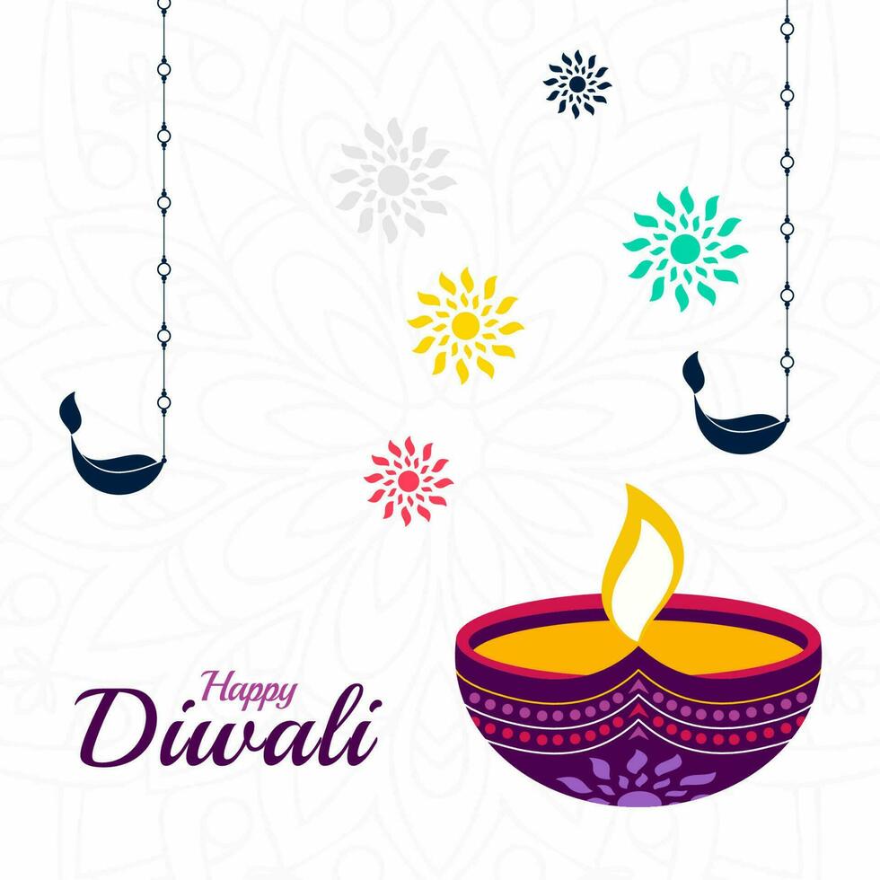 diwali festival design vector