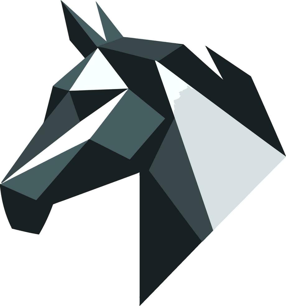 majestuoso galope icónico negro semental real caballo majestad emblemático logo vector