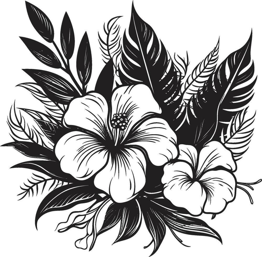 Black Vector Floral Icon A Timeless Icon for Any Design Black Vector Floral Icon Bring Your Designs to Life