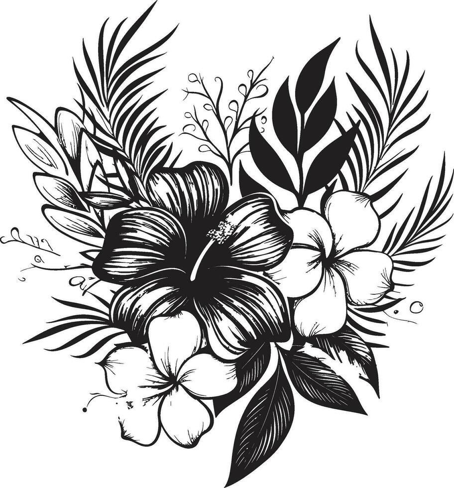 Black Vector Floral Icon A Stunning Icon for Any Design Black Vector Floral Icon Make Your Designs Pop