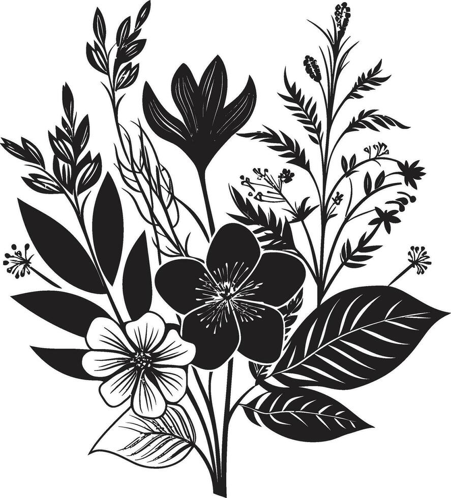 Black Vector Floral Design Make Your Designs Sparkle Black Vector Floral Design A Timeless and Elegant Icon for Any Design