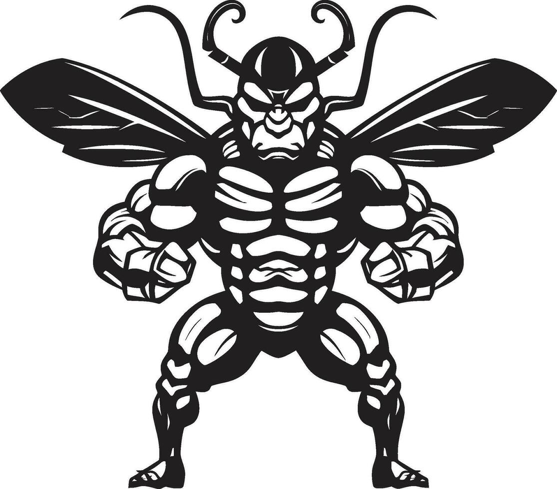 insecto silueta excelencia emblemático icono salvaje majestad en negro logo símbolo vector