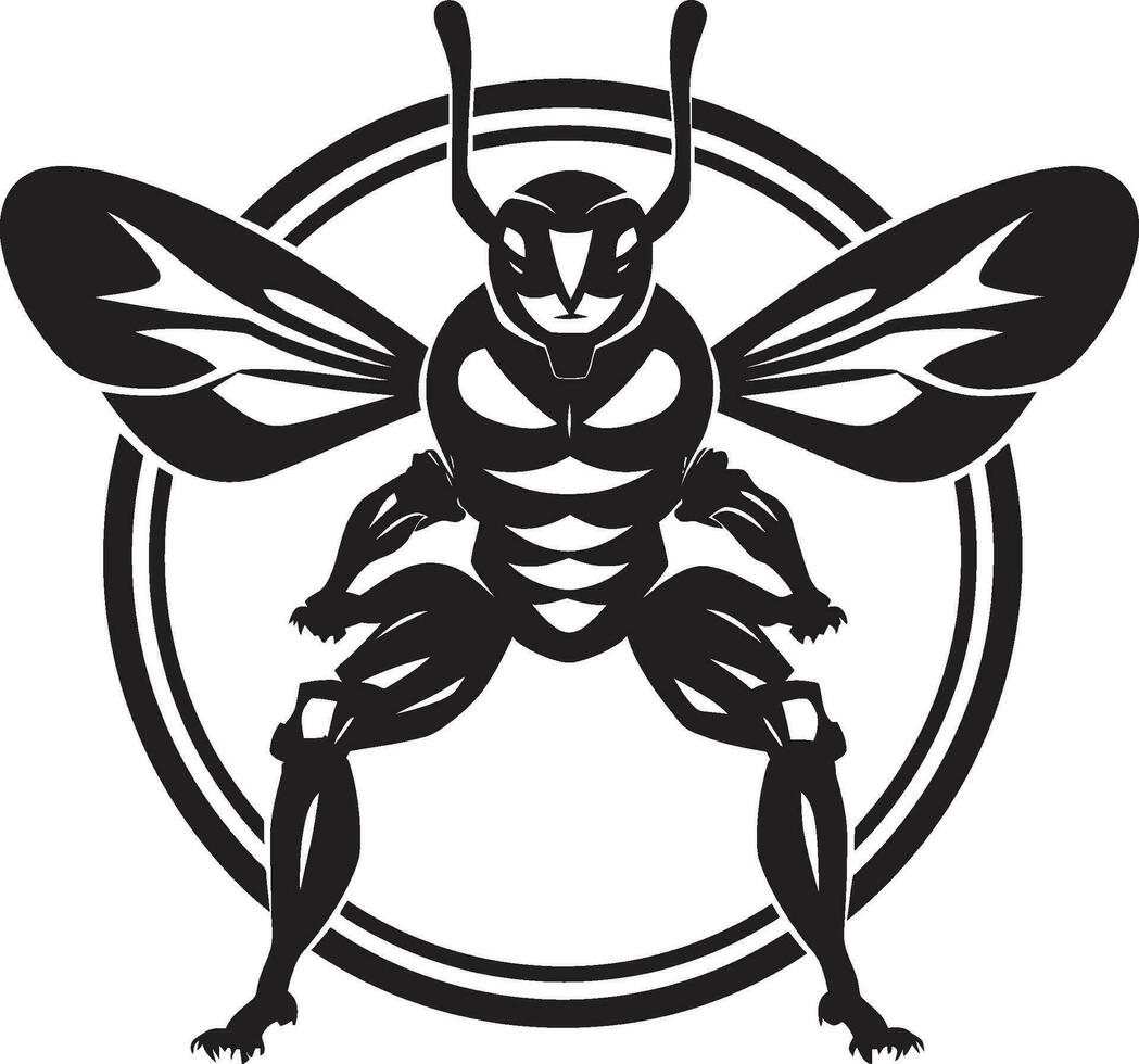 Hornet Emblem of Aggression Vector Logo Sting Majesty in Monochrome Iconic Icon