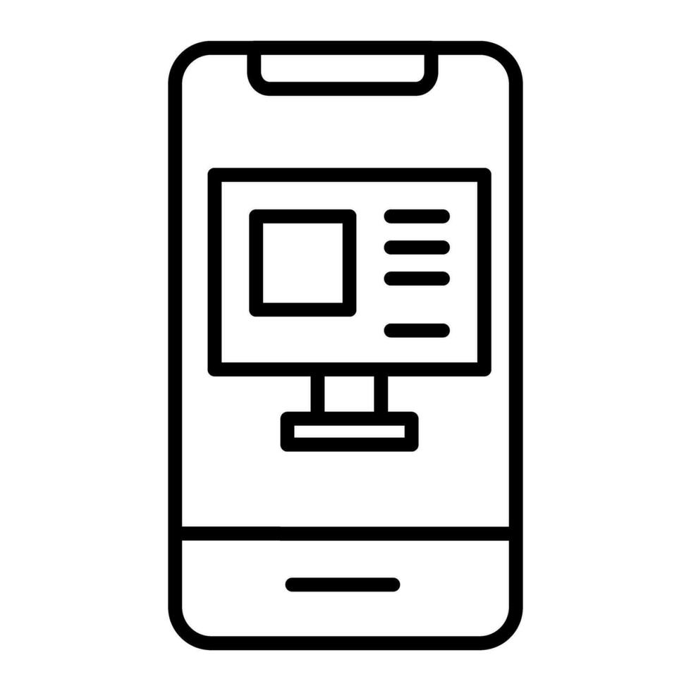 Ecommerce website icon. Outline style vector illustration. Can be used for website icons, UI and mobile apps