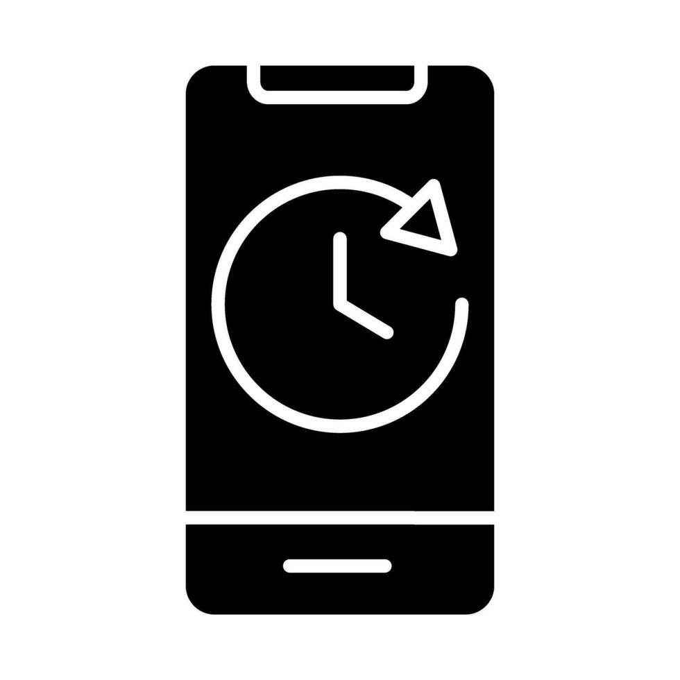 Delivery clock icon over white background, silhouette style, vector illustration. Can be used for UI, websites, mobile applications and online shop applications