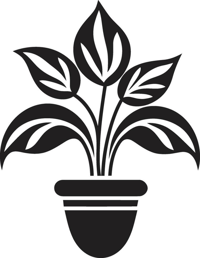 Emblematic Garden Majesty Monochromatic Emblem Urban Oasis Excellence Vector Logo
