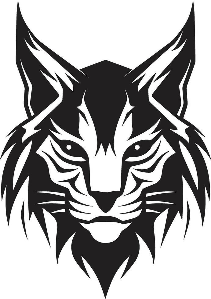 real lince majestad vector emblema diseño simplista gato montés excelencia negro logo icono