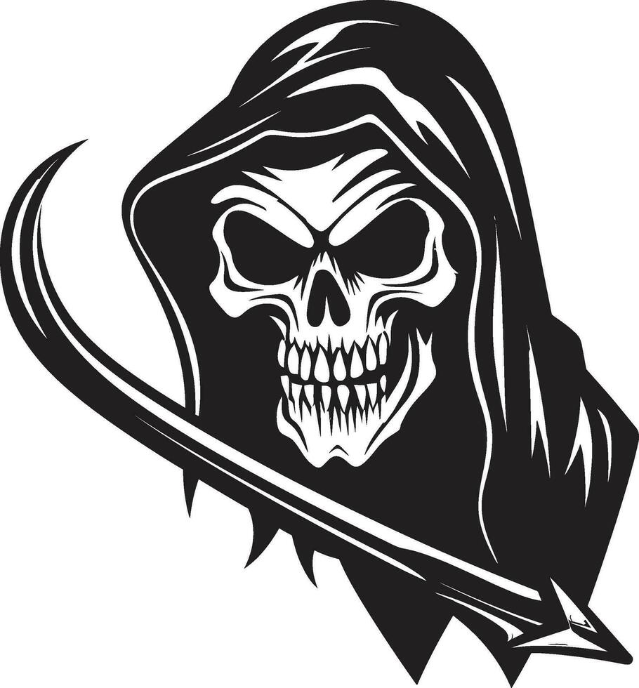 Soul Collector Majesty Minimalist Emblem Eternal Passage in Simplicity Vector Reaper