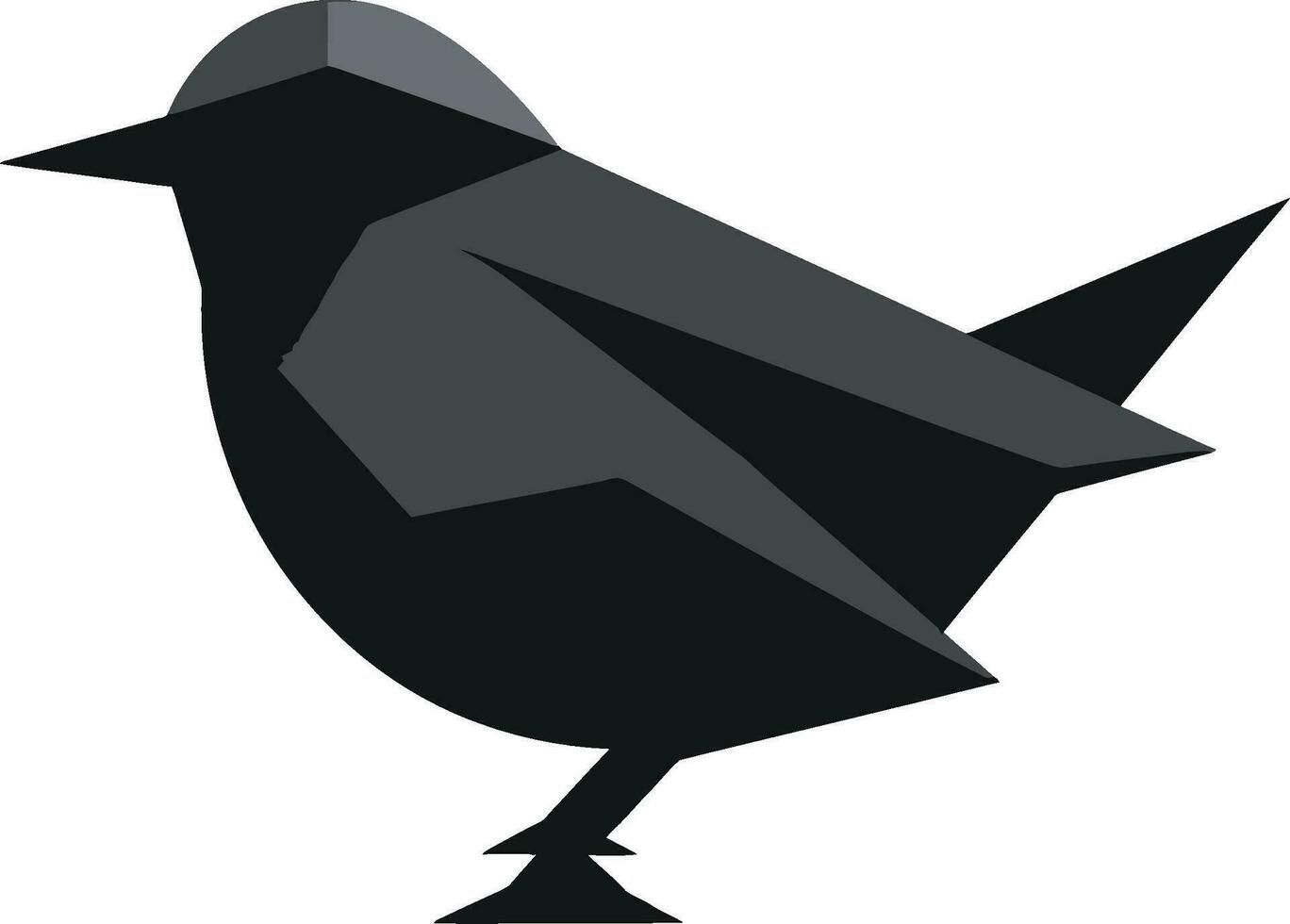 noble guardián de tranquilo canto de los pájaros emblemático Arte elegancia en negro y blanco Robin logo vector