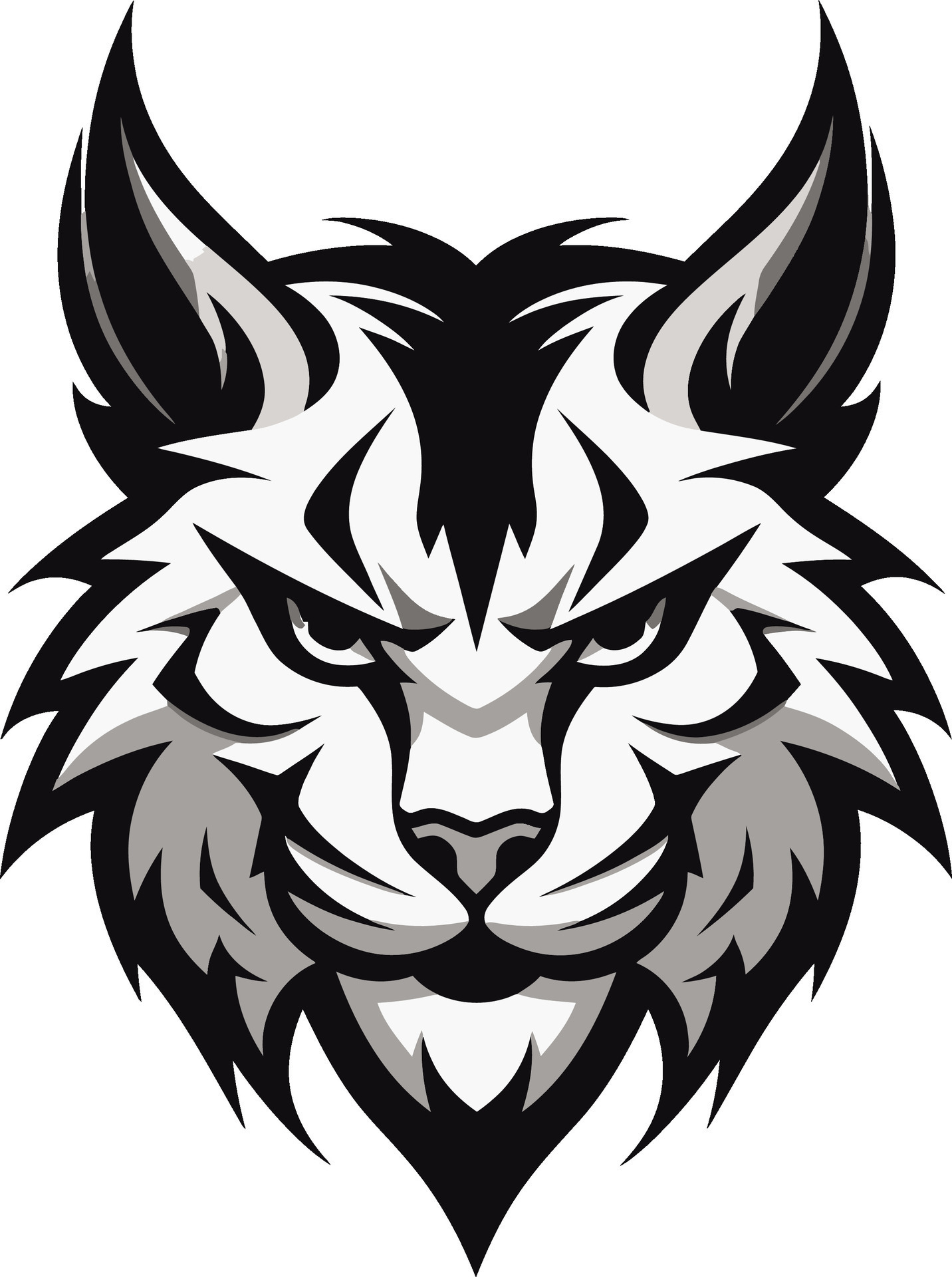 Graceful Prowler Majesty Emblematic Design Lynx Emblem of Freedom Black