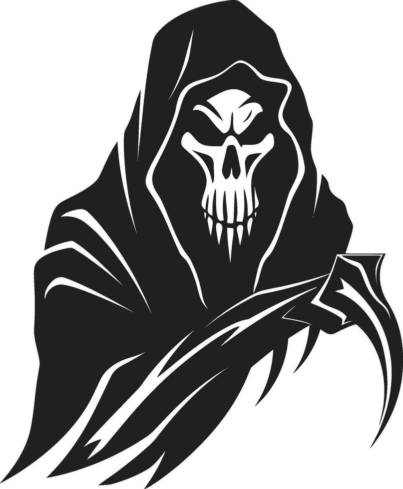 Embrace of Destiny Emblematic Reaper Design Majestic Transition Excellence Logo Emblem vector