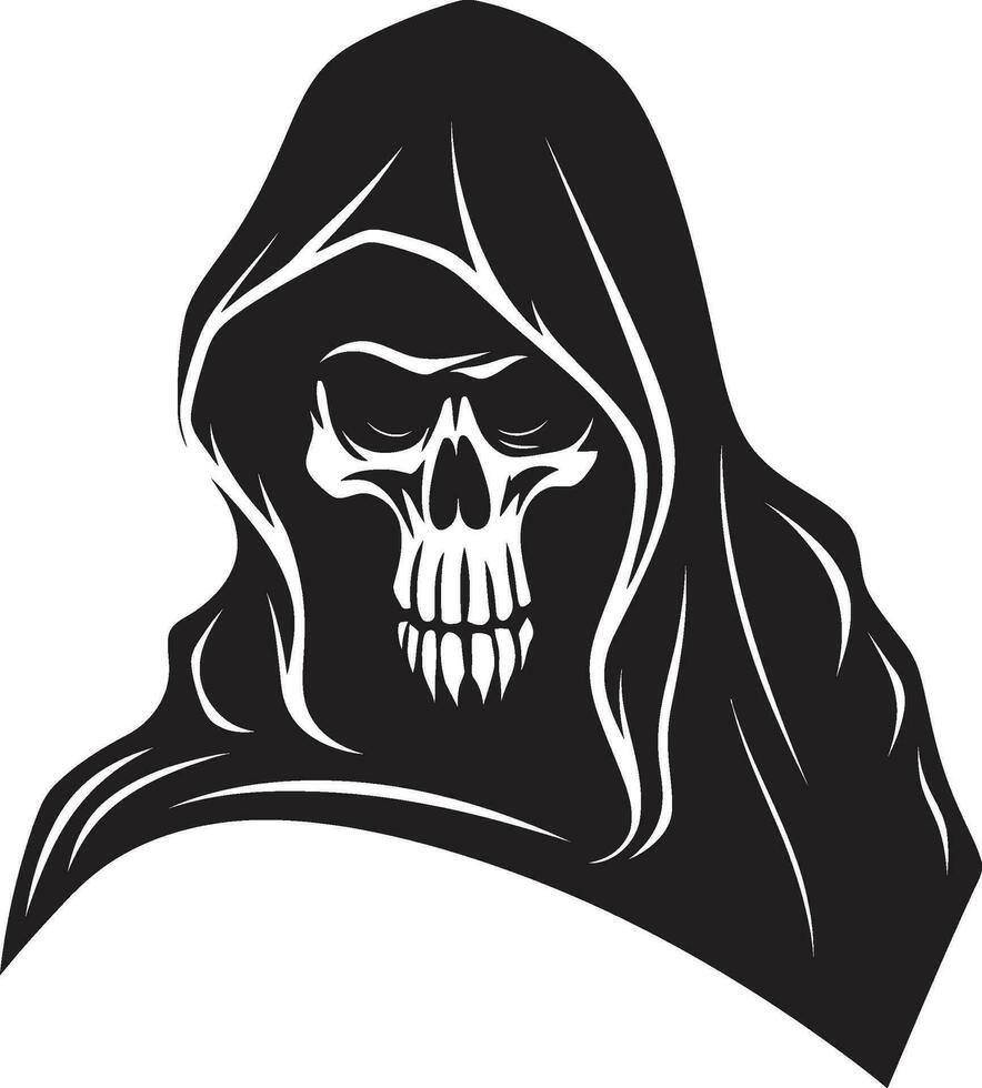 Icon of the Underworld Reaper Vector Logo Dark Majesty Black Reaper Emblem