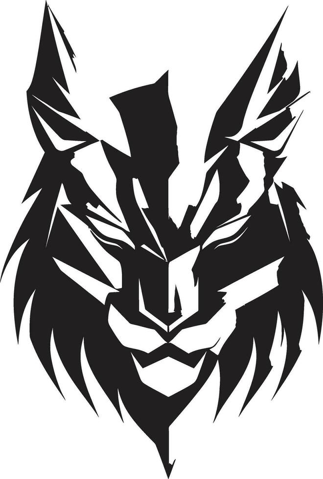 Graceful Prowler Majesty Emblematic Symbol Wild Beauty in Black and White Monochrome Art vector