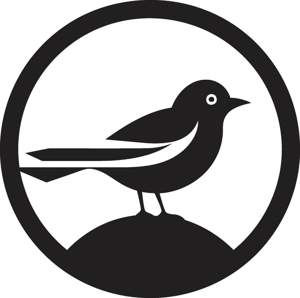 noble guardián de naturaleza negro logo Arte aviar silueta excelencia emblemático icono vector