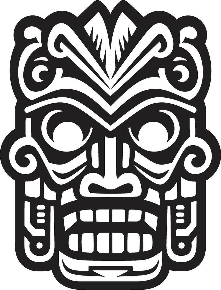 Timeless Totem Majesty in Black Tribal Logo Symbol Tribal Traditions Excellence Emblematic Emblematic Art vector