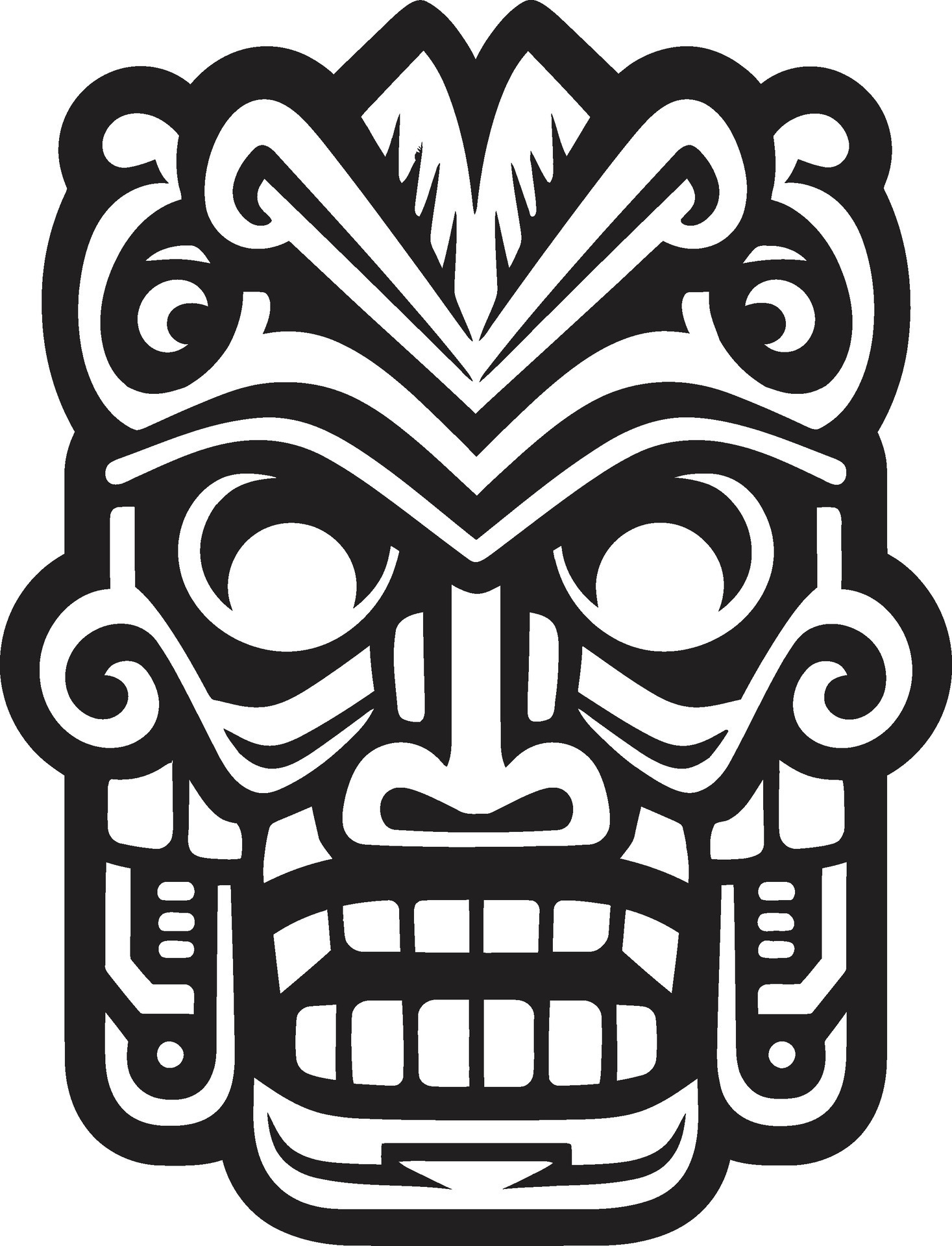 Timeless Totem Majesty in Black Tribal Logo Symbol Tribal Traditions ...