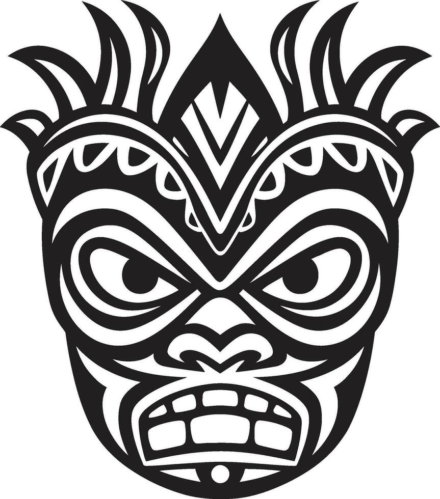 cultural silueta en sencillez monocromo logo antiguo icono de tribal sabiduría vector tiki silueta