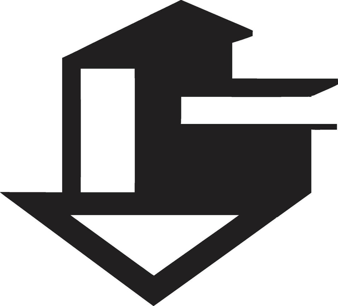 Urban Majesty in Black Iconic Villa Residential Elegance Vector Emblem