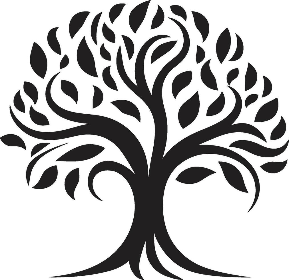 elegante bosque excelencia moderno emblema real crecimiento majestad vector árbol símbolo