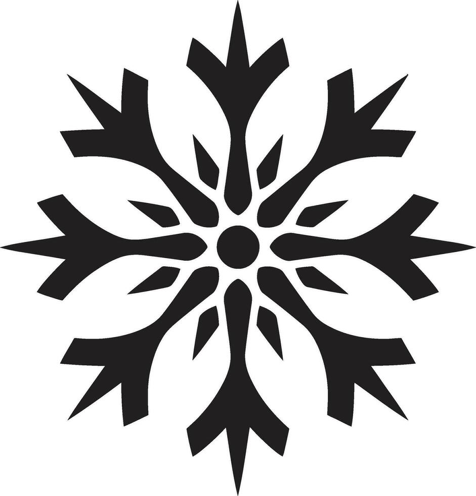 Simplistic Snow Silhouette Black Emblem Icon of Icy Majesty in Monochrome Snow Vector