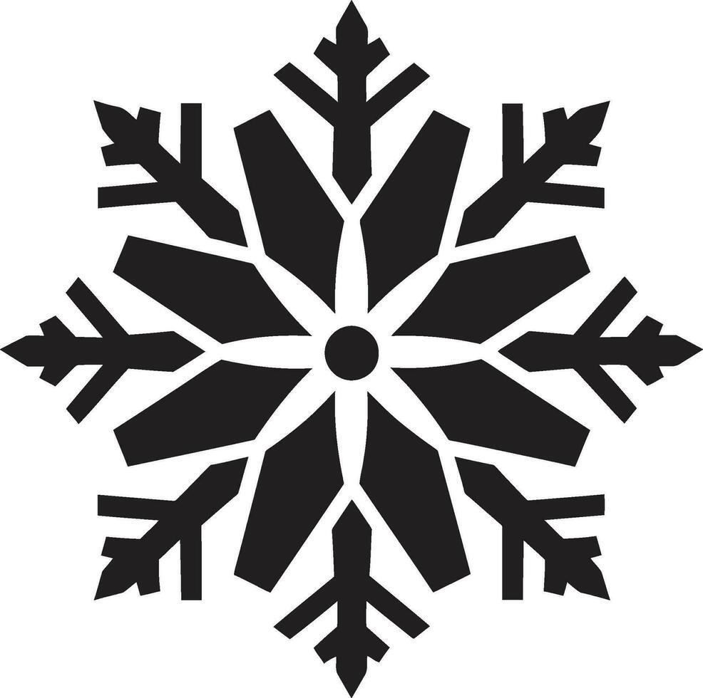 real inviernos icono monocromo logo elegante símbolo de hielo vector nieve silueta