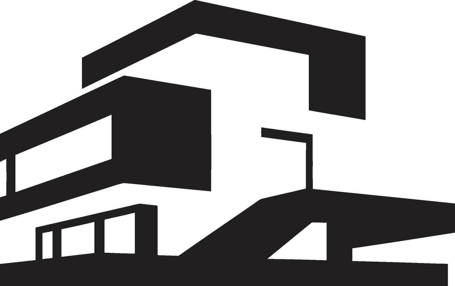 Modern Villa Majesty Black Logo Icon Minimalistic Luxury in Black and White Villa Icon vector
