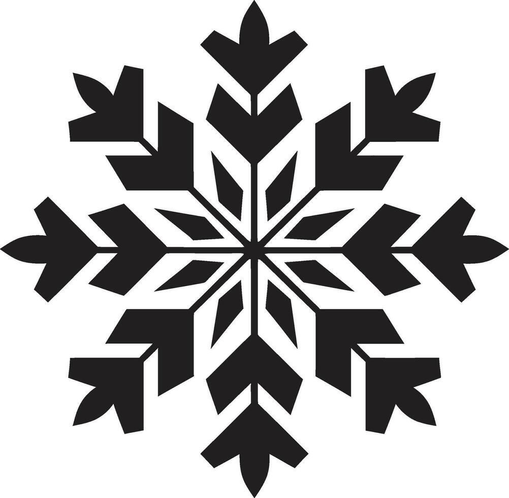 Frosty Majesty Excellence Monochromatic Emblematic Art Snowy Symbol of Serenity Emblematic Logo Design vector