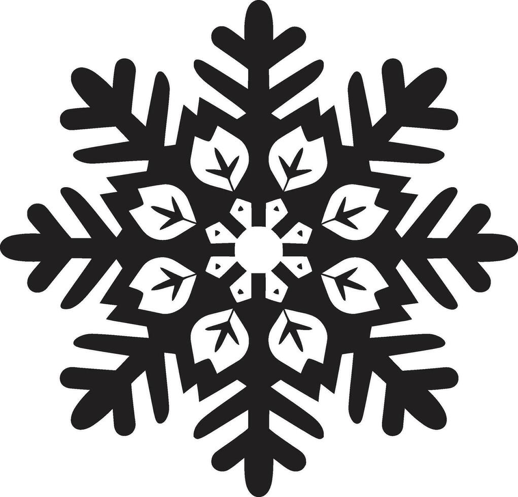 icónico belleza en nieve monocromo emblema naturalezas serenidad en negro nieve logo vector