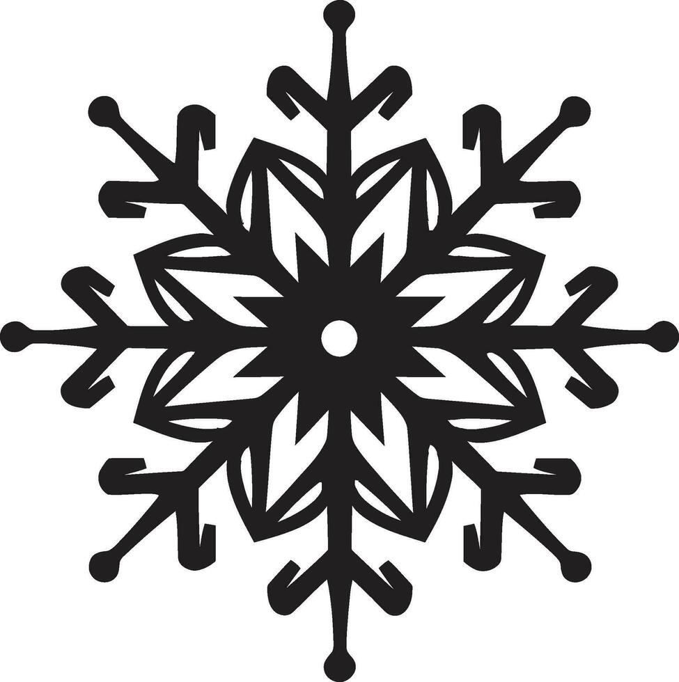 Noble Emblem of Snowfall Emblematic Art Elegant Snow Ambassador Stylish Snow Symbol vector