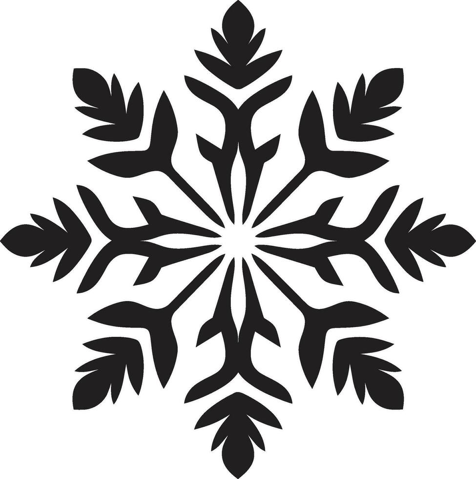 Emblem of Winters Serenity Vector Logo Design Elegant Frost Ambassador Monochrome Snow Emblem