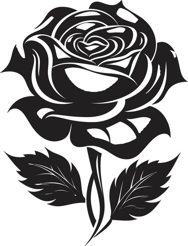 naturalezas serenata majestad Rosa logo emblema elegante floral embajador elegante símbolo vector