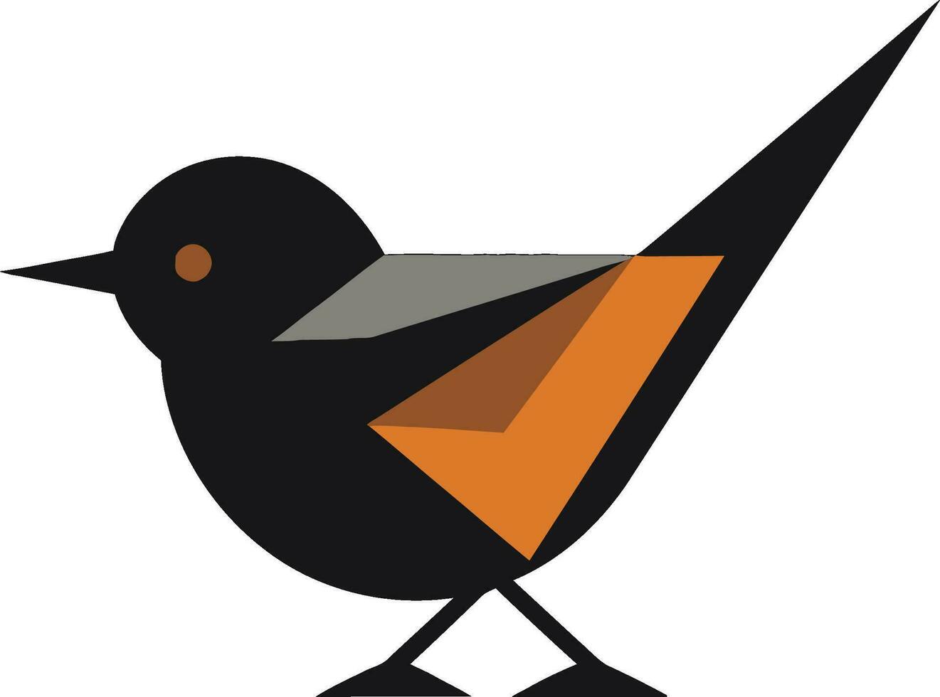 Elegance in Flight Emblematic Logo Design Serenity of the Forest Modern Black Icon vector