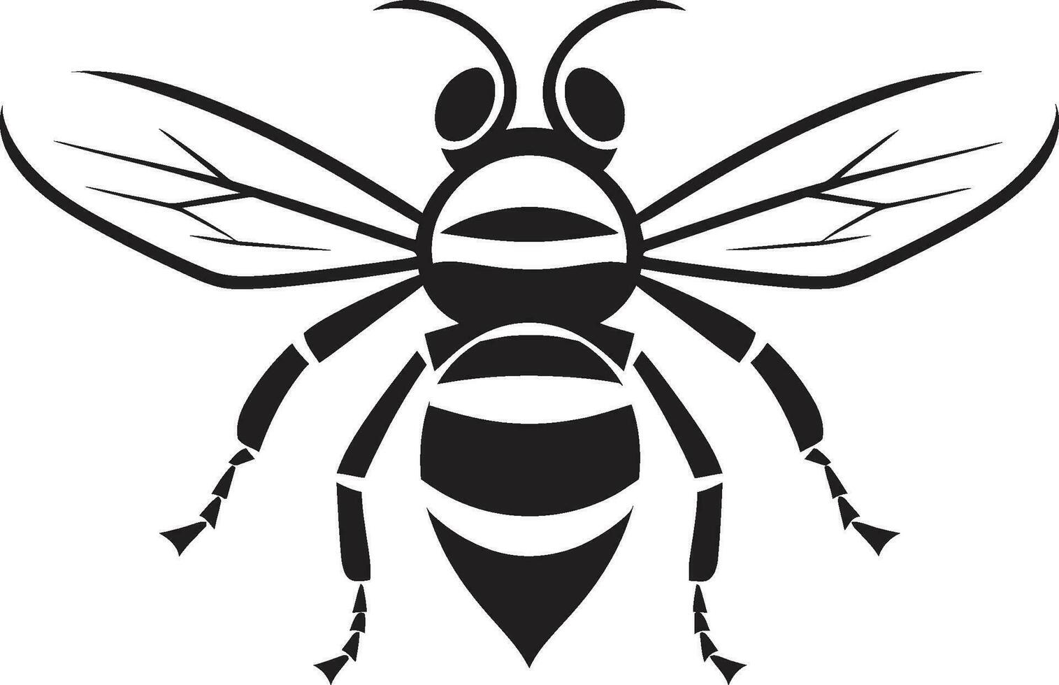 Strength and Power Black Hornet Emblem Elegance in Simplicity Iconic Insect vector