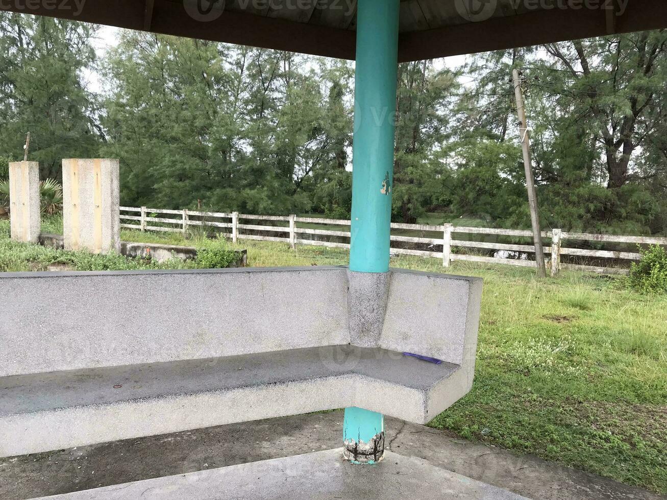 a small bench in the park photo