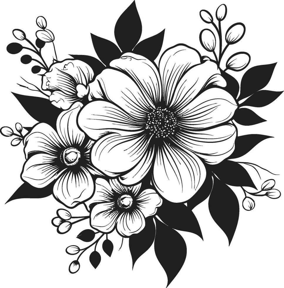 Tribal Floral Icon Ethnic Floral Icon vector