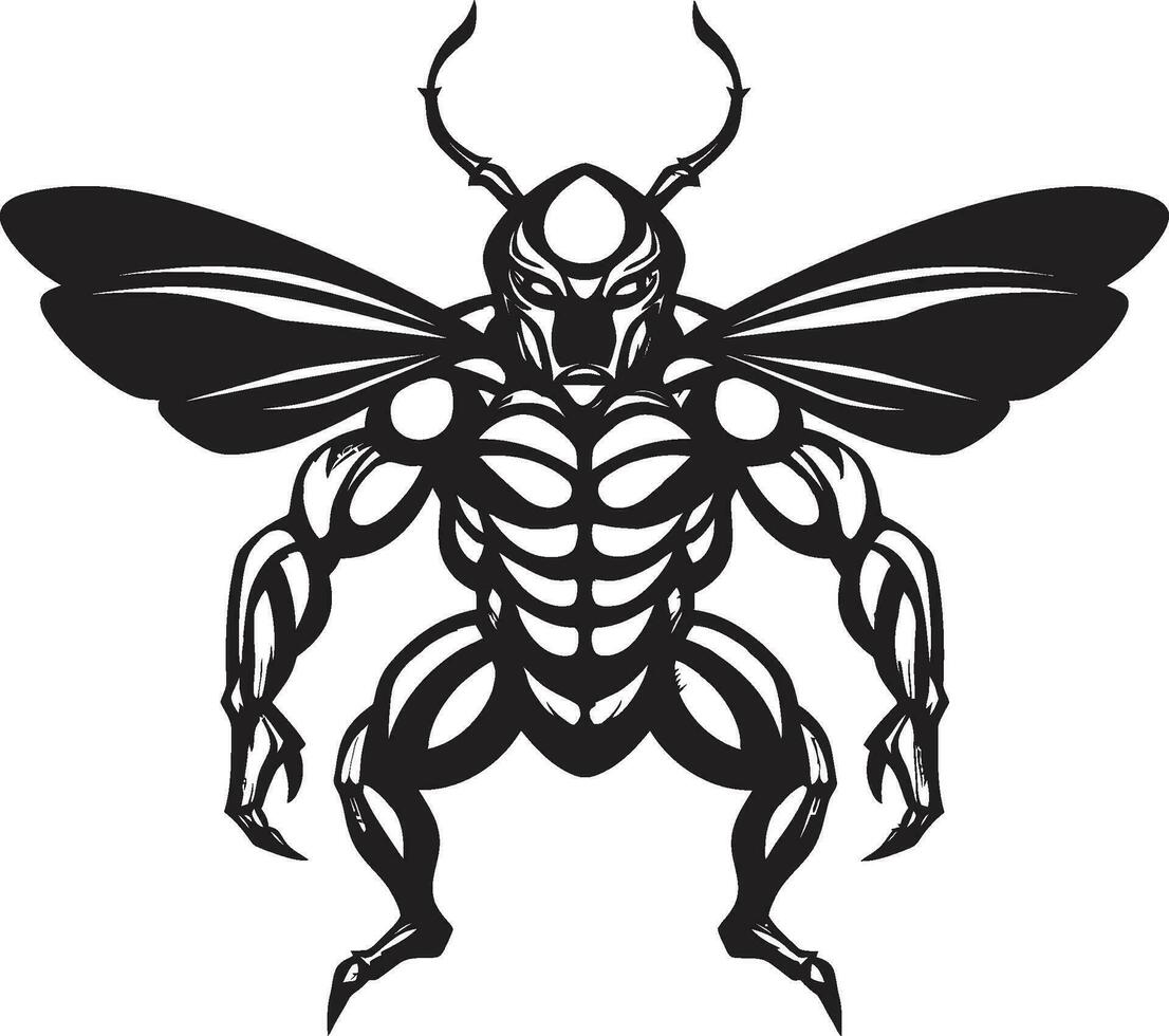 Predator Silhouette Majesty Minimalist Emblem Wildlifes Grace in Simplicity Vector Hornet