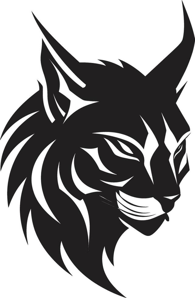 Simplistic Elegance Lynx Silhouette Icon Noble Feline Majesty Black Vector Emblem