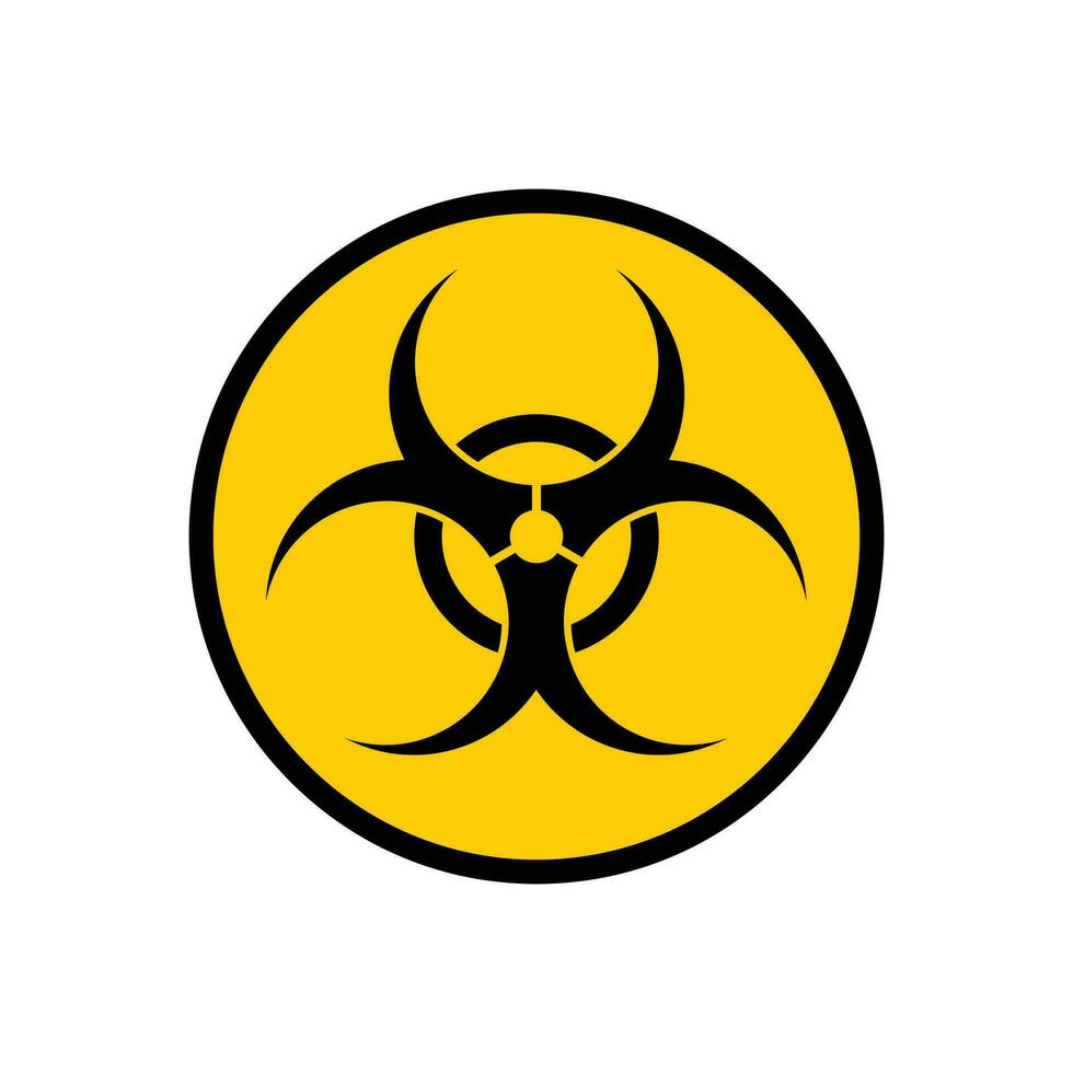 Warning sign of virus. Biohazard sign, Biohazard symbol, Vector illustration