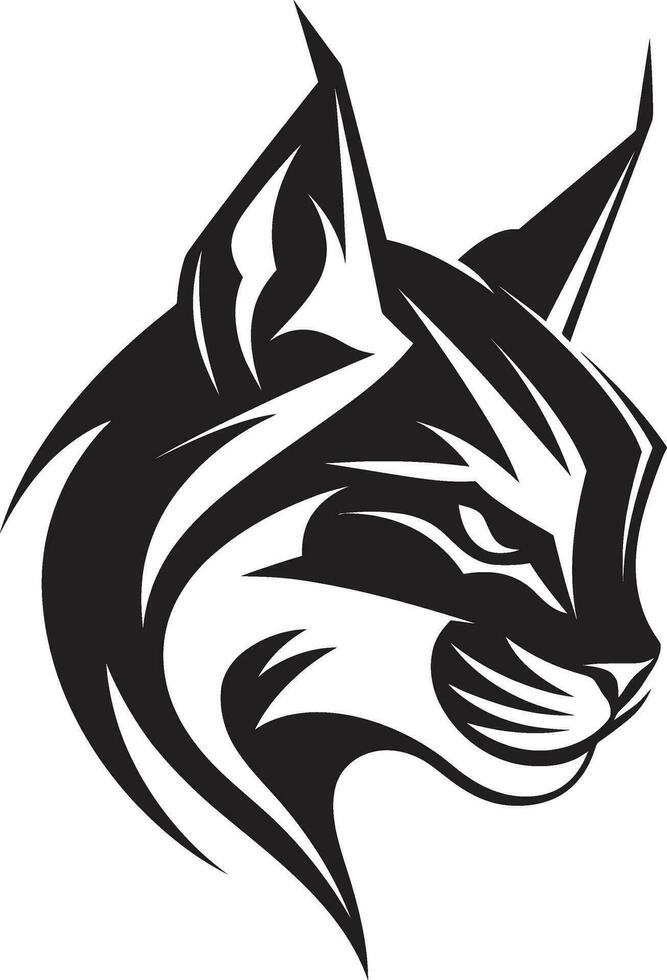 Icon of the Wilderness Lynx Vector Logo Grace and Power Black Lynx Emblem