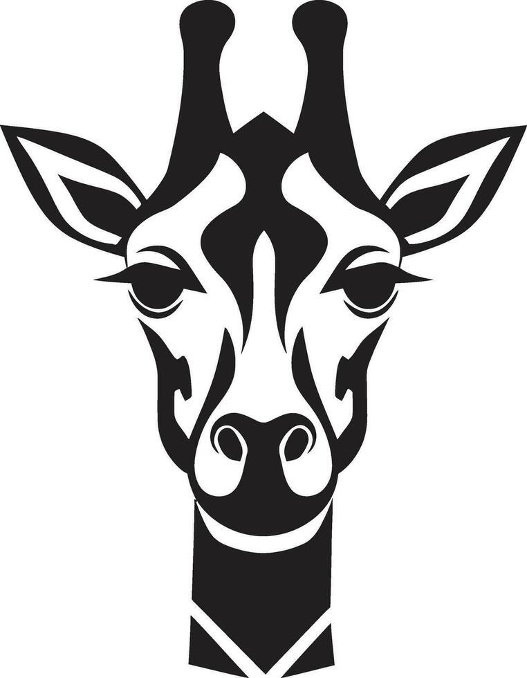 Graceful Contours Giraffe Icon Design African Majesty Minimalistic Giraffe Art vector