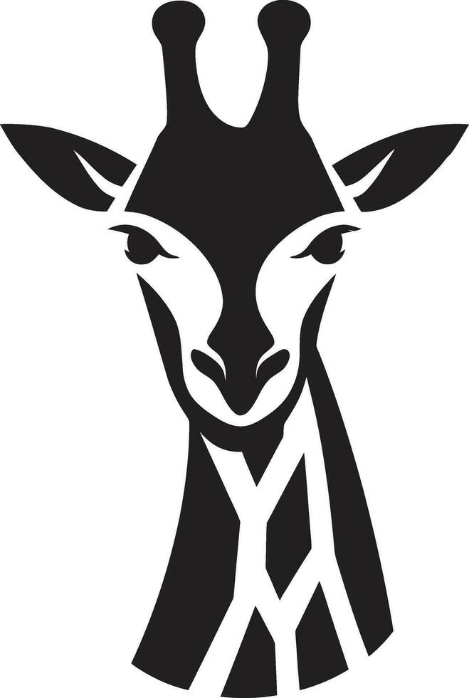 Serene African Majesty Logo Design The Art of Wildlife Elegance Giraffe vector