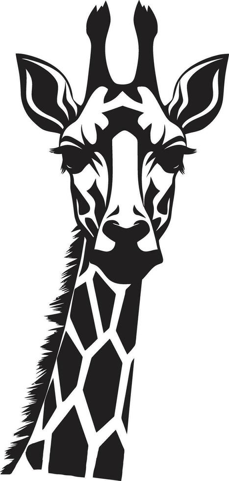 Emblem of Graceful Majesty Vector Icon Simplistic African Elegance Giraffe Design